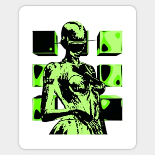 Pixel Cyborg 04 Sticker